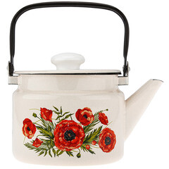 Чайник эмалированный Лысьвенские эмали Июнь 2 л бежевый - фото 3