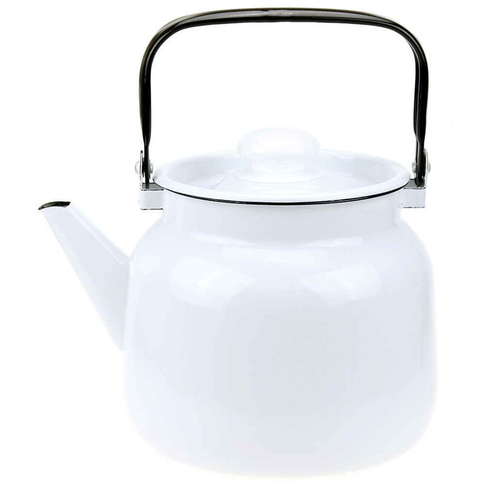 Чайник эмалированный Лысьвенские эмали Белые ночи 3,5 л белый