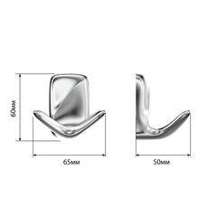 Крючок для ванной Fora Flower двойной на шуруп металл хром (FOR-FL053/6680) - фото 3