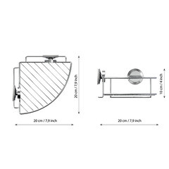 Полка для ванной Fora Atlant угловая 100х200х200 мм металл хром (A035/9783) - фото 5