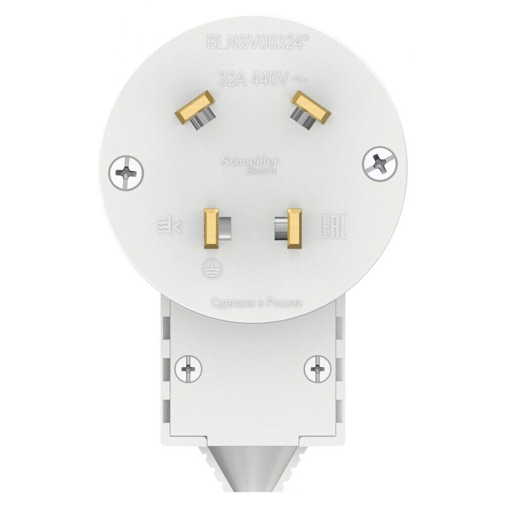 Изображение товара Вилка силовая прямая переносная Systeme Electric Blanca 3Р+N 32 А 440 В
