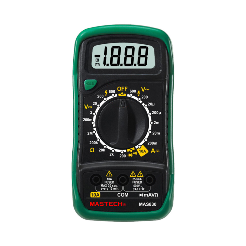 Изображение товара Портативный мультиметр Mastech MAS830 для профессиональных и бытовых измерений