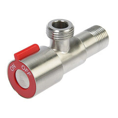 Кран шаровой нержавеющая сталь СТМ 1/2 НР(ш) х 1/2 НР(ш) к бытовой технике проходной вентиль угловой (CASB1212) - фото 2