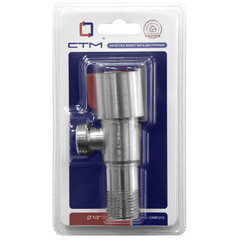 Кран шаровой нержавеющая сталь СТМ 1/2 НР(ш) х 1/2 НР(ш) к бытовой технике проходной вентиль угловой (CASB1212) - фото 7