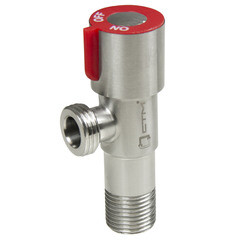 Кран шаровой нержавеющая сталь СТМ 1/2 НР(ш) х 1/2 НР(ш) к бытовой технике проходной вентиль угловой (CASB1212) - фото 1