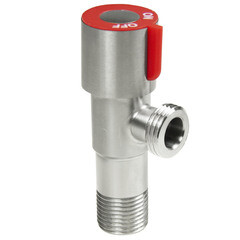 Кран шаровой нержавеющая сталь СТМ 1/2 НР(ш) х 1/2 НР(ш) к бытовой технике проходной вентиль угловой (CASB1212) - фото 5