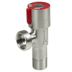 Изображение товара Кран шаровой нержавеющая сталь СТМ 1/2 НР(ш) х 3/4 НР(ш) к бытовой технике проходной вентиль угловой (CASB1234)