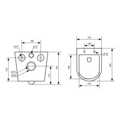 Комплект инсталляции Berges Balance с унитазом Lavelly Classic Black и сиденьем дюропласт микролифт быстросъем (041400/1020758) - фото 2