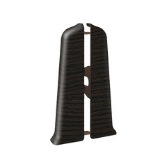 Изображение товара Заглушка торцевая Деконика 70 мм венге темный левая-правая Г-профиль (2 шт.)