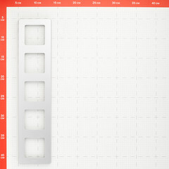 Рамка Legrand Inspiria пятиместная алюминий (673972) - фото 2