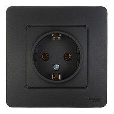 Розетка Systeme Electric Blanca встраиваемая антрацит (BLNRS001016)
