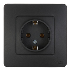 Розетка Systeme Electric Blanca встраиваемая антрацит (BLNRS001016) - фото 1
