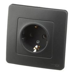 Розетка Systeme Electric Blanca встраиваемая антрацит (BLNRS001016) - фото 4