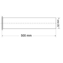 Соединение для сифона Imperial d32 мм 50 см с фланцем хром (801.03) - фото 2