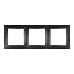 Рамка Simon 15 трехместная графит (1500630-038) - фото 1
