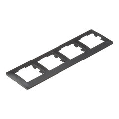 Рамка Systeme Electric Glossa четырехместная антрацит (GSL000704) - фото 4