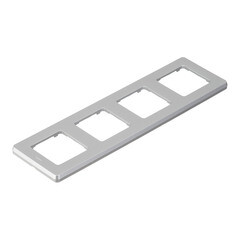 Рамка Legrand Inspiria четырехместная алюминий (673962) - фото 4