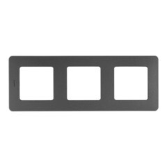 Рамка Legrand Inspiria трехместная антрацит (673953) - фото 1