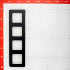 Рамка Legrand Inspiria четырехместная антрацит (673963) - фото 2