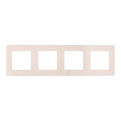 Рамка Legrand Inspiria четырехместная розовая (673964) - фото 1