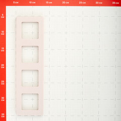 Рамка Legrand Inspiria четырехместная розовая (673964) - фото 3