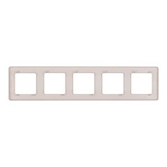 Рамка Legrand Inspiria пятиместная розовая (673974) - фото 3