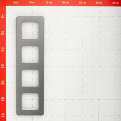 Рамка Legrand Inspiria четырехместная дымчатая (673967) - фото 2