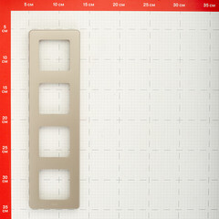 Рамка Legrand Inspiria четырехместная шампань (673968) - фото 3