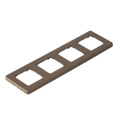 Рамка Legrand Inspiria четырехместная бронза (673969) - фото 4