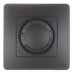 Диммер Systeme Electric Blanca встраиваемый антрацит поворотно-нажимной (BLNSS040016) - фото 1