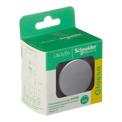 Диммер Systeme Electric Glossa встраиваемый алюминий поворотно-нажимной (GSL000323) - фото 2