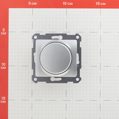 Диммер Systeme Electric Glossa встраиваемый алюминий поворотно-нажимной (GSL000323) - фото 3