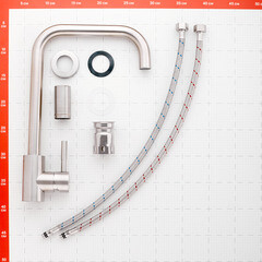 Смеситель для кухни Esko Kitchen сатин с высоким изливом однорычажный (K5) - фото 3