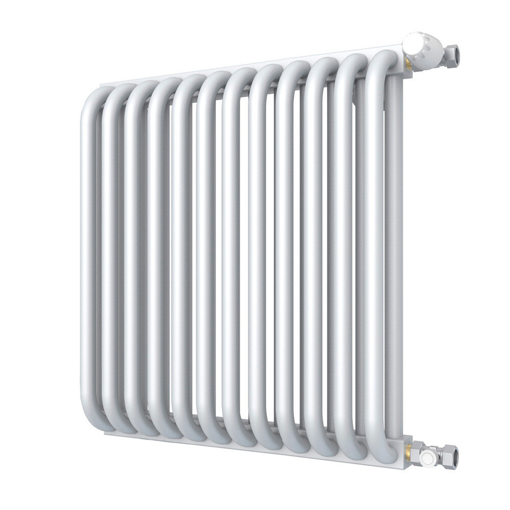 Изображение товара Стальной трубчатый радиатор КЗТО 540х494 мм 12 секций боковое подключение белый