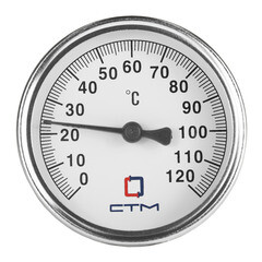 Изображение товара Термометр аксиальный СТМ 1/2 НР(ш) d63 мм шток 30х10 мм 90°С (CTT12D63)