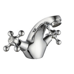 Смеситель для раковины Corsa Deco Lake L двухвентильный хром (1010677) - фото 1