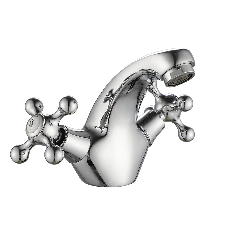 Смеситель для раковины Corsa Deco Lake L двухвентильный хром (1010677)