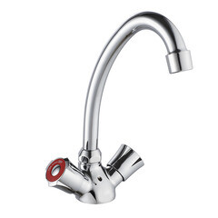 Изображение товара Смеситель для кухни Corsa Deco Bagel L хром с высоким изливом двухвентильный (1010679)