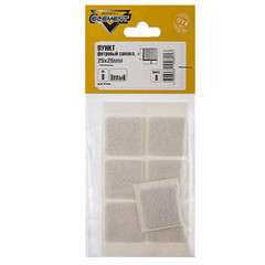 Подпятник фетровый 25х25 мм самоклеящийся белый (8 шт.) - фото 2