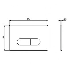 Клавиша смыва для инсталляций Ideal Standard Prosys Oleas хром (R0115AA) - фото 5