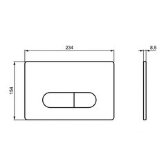 Клавиша смыва для инсталляций Ideal Standard Prosys Oleas черная (R0115A6) - фото 4