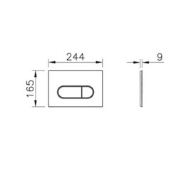 Инсталляция Vitra Core для подвесного унитаза с кнопкой хром (800-1873) - фото 2