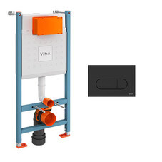 Инсталляция Vitra Core для подвесного унитаза с кнопкой черной (800-1874)