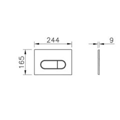 Инсталляция Vitra Core для подвесного унитаза с кнопкой черной (800-1874) - фото 3