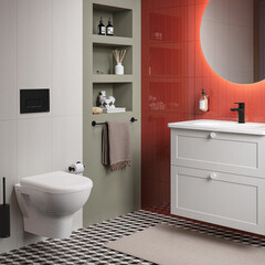 Инсталляция Vitra Core для подвесного унитаза с кнопкой черной (800-1874) - фото 2