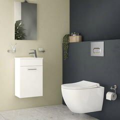 Комплект инсталляции Vitra с унитазом Mia Round с кнопкой хром и сиденьем дюропласт микролифт быстросъем (9873B003-7201) - фото 6