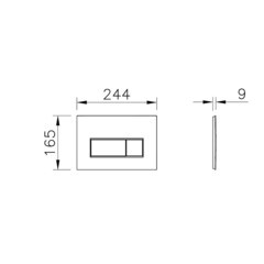 Комплект инсталляции Vitra с унитазом Zentrum Square с кнопкой хром и сиденьем дюропласт микролифт быстросъем (9875B003-7201) - фото 6