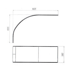 Панель фронтальная для ванны акриловой полистирол 1Marka Acrylika 160х100 см белая (Ц0000031163) - фото 2