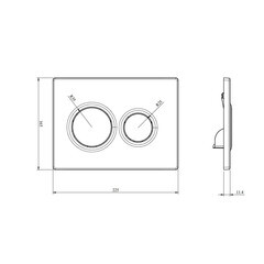 Клавиша смыва для инсталляций Berges Balance BO хром матовый (041462) - фото 2