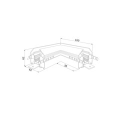 Коннектор для магнитного шинопровода L-образный Elektrostandard Slim Magnetic черный (a062151) - фото 3